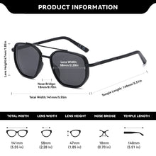 Load image into Gallery viewer, BARCUR Fashionable Trendy Polarized Sunglasses Polygon Frame with Delicate Thickened Striped Design – TAC Lens UV400 Protection for Driving and Outdoor Activities Women’s Fashion Sunglasses for Summer
