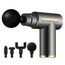 Load image into Gallery viewer, Mini Fascia Massage Gun Electric Massager Body Relaxation Belt 4 Replaceable Heads Fitness Equipment Fascia Gun
