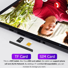 Load image into Gallery viewer, PRITOM 10 Inch Tablet PC with SIM Slot Android 10 64 GB Quad Core Touch Screen WiFi GPS Support 3G Phone Call
