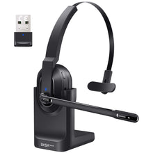Load image into Gallery viewer, EKSA - H5 Bluetooth 5.0 Headsets, PC Wireless Headphones, 2 Mics ENC Earphones, with Charging Base USB Dongle for Office
