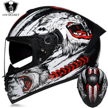 Load image into Gallery viewer, Full Face Racing Helmets Winter Warm Double Visor Motorcycle Helmet Motorbike Sports helmet LVS-701

