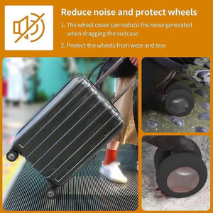 Luggage Wheels Protector Silicone Luggage Accessories Wheels Cover For Most Luggage Reduce Noise For Travel Luggage Suitcase