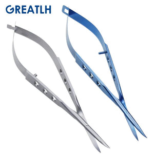 12cm Conjunctival Scissors Blunt Curved Head Eye Micro Scissors Stainless Steel/ Titanium Ophthalmic Surgical Instruments 1pcs