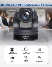 Load image into Gallery viewer, Runpu 4K30fps 20X Optical Zoom AI-Tracking Ptz NDI Camera HDMI LAN POE Live Streaming Broadcast Video Conference System Camera
