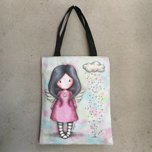 Load image into Gallery viewer, Fashion Cartoon Printing Women&#39;s Casual Tote High Quality Durable Fabric Shoulder Bag Girls Lovely Shopping School Bag Handbag
