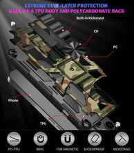 Load image into Gallery viewer, Magnetic Army Green Shockproof Durable Cover Compatible iPhone 14 Case for iPhone 14 Pro Max 14 Plus  11 12 13 Pro Max XS Camouflage Armor  Heavy Protection Phone Case Cover
