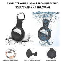 Load image into Gallery viewer, 6-Pack: Protective Leather Airtag Holder Tracker Cover with Loop Key Ring
