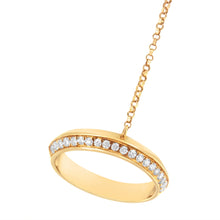 Load image into Gallery viewer, 14K Yellow Gold 1/4 Cttw Diamond Ring and Bracelet Hand Chain (G-H Color, SI1-SI2 Clarity) - 7"
