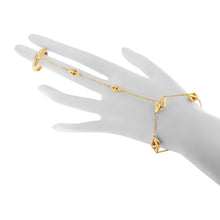 Load image into Gallery viewer, 14K Yellow Gold 1/4 Cttw Diamond Ring and Bracelet Hand Chain (G-H Color, SI1-SI2 Clarity) - 7"
