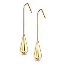 Load image into Gallery viewer, Elongated Teardrop Dangle Stainless Steel Hook Earrings
