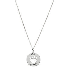 Load image into Gallery viewer, Heart U Back Cat Lover Paw Necklace
