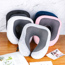Load image into Gallery viewer, U Shaped Memory Foam Neck Cushion Travel Healthcare Soft Travel Pillow Neck Cervical Airplane Pillow
