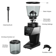 Load image into Gallery viewer, BioloMix Automatic Burr Mill Electric Coffee Grinder with 30 Gears for Espresso American Coffee Pour Over Visual Bean Storage
