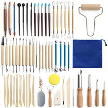 Load image into Gallery viewer, Pottery Clay Sculpting Tools Kit - 8-61 Pcs for Carving, Shaping &amp; Modeling
