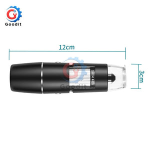 Digital Electron microscope WIFI 50x to 1000x Magnification Adjustable Endoscope with 8 LEDs for iOS Android Smartphone Tablet