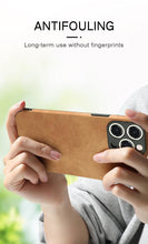 Load image into Gallery viewer, Full Leather Case For iPhone Leather Super Slim Leather Wrapped Phone Case For iPhone 13 11 12 Pro Max Mini X XR XS Max Elegant Purple Soft  Silicone Shockproof Cover
