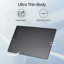 Load image into Gallery viewer, VINSA T1161 Graphics Drawing Tablet Ultra-thin Stylus 8 Pen Nibs Art Creation Sketch with 8192 Levels Pressure Battery-free
