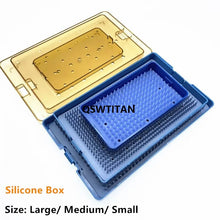 Load image into Gallery viewer, Silicone Sterilization Tray Disinfection Case Autoclavable Box 3 Types Size for Holding Opthalmic Dental Instrument
