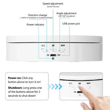 Load image into Gallery viewer, Motorised Rotating Mirror Display Stand,360 Degree Turntable, Jewellery Holder,USB Power Supply, Rotating Shooting, Three Speeds
