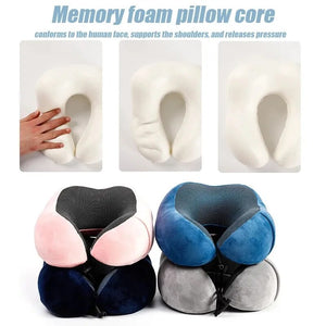 U Shaped Memory Foam Neck Pillows Soft Travel Pillow Massage Neck Pillow Sleeping Airplane Pillow Cervical Healthcare Bedding