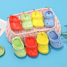 Load image into Gallery viewer, 1PCS 3D Mini 7.5cm EVA Beach Hole Little Croc Shoe Keychain Bag Accessories Decoration Keyring Car Handbag Key Chain Charms
