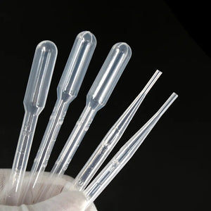 20 Pieces of Scientific Laboratory Transfer Pipette 3ML Plastic Transparent Disposable Safety Dropper Graduation Supplies