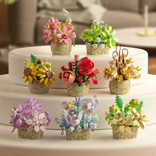 Load image into Gallery viewer, DIY MOC Potted Rose Sunflower Plants Succulents Bonsai Tree Gardens Romantic Building Blocks Model Bricks Kids Sets Kits Toys
