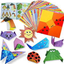Load image into Gallery viewer, Origami Kit with 30/96 Sheets &amp; Guiding Book - DIY Art Craft for Kids &amp; Beginners
