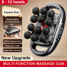 Load image into Gallery viewer, Fascia Gun 12/8 Heads Electric Massage Gun Muscle Relaxation High Frequency Back Massage Deep Tissue Muscle Fascia Massage Gun

