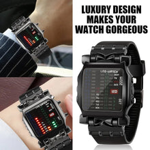 Load image into Gallery viewer, LED Watch Men Fashion Creative Crab Type Electronic Watch Luminous Binary Gift Business Style Cool Waterproof Multi Function
