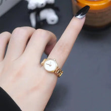 Load image into Gallery viewer, 2023 Unique Imitation Watch Design with Gold Color Open Ring, Gothic Girls&#39; Fashion Jewelry For Women Party Luxury Accessories
