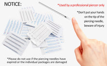 Load image into Gallery viewer, Disposable Sterile Body Piercing Needles 12G 14G 16G 18G 20G Medical Tattoo Needle for Navel Nipple Lip Ring Kit Surgical Tools
