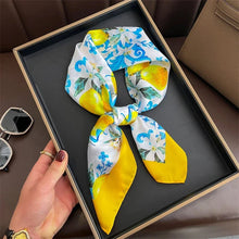 Load image into Gallery viewer, Luxury Satin Silk Square Scarf – Shawl, Hijab &amp; Fashion Wrap 2023
