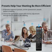 Load image into Gallery viewer, Runpu 4K30fps 20X Optical Zoom AI-Tracking Ptz NDI Camera HDMI LAN POE Live Streaming Broadcast Video Conference System Camera
