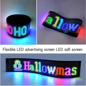 Waterproof LED Matrix Pixel Panel 5VUSB Flexible Addressable DIY Pattern Graffiti Scrolling Text Animation Display Car Bar Decor