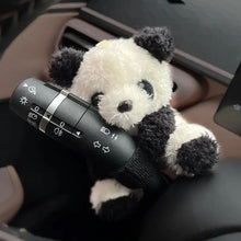 Load image into Gallery viewer, Car Cute Bowknot Panda Wiper Turn Signal Switch Ornaments Plush Decor Auto Interior Accessories
