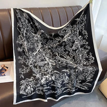 Load image into Gallery viewer, 90x90cm Square Silk-Feel Scarf – Luxury Women’s Shawl &amp; Head Wrap

