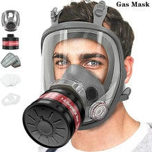 Load image into Gallery viewer, Full face respirator - mask with 40 mm gas filter canister for industrial gases, chemical, polishing, welding, spraying Gas mask
