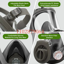 Load image into Gallery viewer, Full face respirator - mask with 40 mm gas filter canister for industrial gases, chemical, polishing, welding, spraying Gas mask
