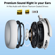 Load image into Gallery viewer, Edifier W830NB Wireless Headphones Bluetooth 5.4 Active Noise Cancelling Hi-Res Over-Ear Headset LDAC Foldable -45dB ANC 94H
