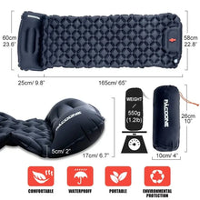Load image into Gallery viewer, Ultralight Camping Inflatable Mattress with Built-In Pump &amp; Pillow

