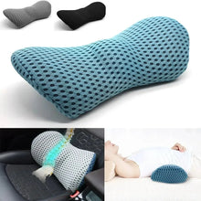 Load image into Gallery viewer, Breathable Memory Foam Lumbar Support Pillow – Waist Cushion for Bed, Office, and Car Seat Comfort
