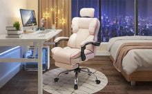 Load image into Gallery viewer, Executive Office Chair with Foot Rest High Back Office Chair Computer Gaming Chairs Big and Tall PU Leather Office Brown
