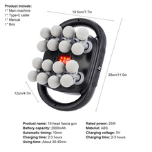 Load image into Gallery viewer, 16-Head Fascia Gun High-Frequency Vibration Body Massage Gun Waist and Back  Massager Neck Shoulder Massager Muscle masajeador
