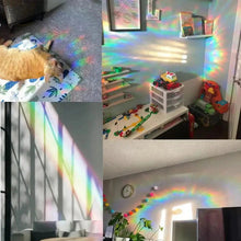 Load image into Gallery viewer, Rainbow Suncatcher Window Stickers – PVC Prism Decals

