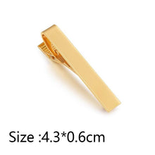 Load image into Gallery viewer, Simple Tie Clip Men Metal Copper Necktie Bar Clip Gold Silver Black 3 Bright Colors Best Gifts For Your Father Lover And Friends  Simple Classic Bar Clasp Practical Necktie Accessories Fashion Men Tie Clips Luxury Clothing Jewelry
