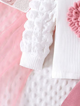 Load image into Gallery viewer, 2PCS Winter Outfit for Girls – Cute Bubble Sleeve Top &amp; Pink Skirt Set
