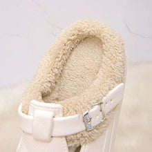 Load image into Gallery viewer, Winter Warm Fluffy Clogs Slippers Women Eva Waterproof Non Slip Home Slides Woman Lightweight Soft Sole Fuzzy Cotton Slippers
