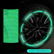 Load image into Gallery viewer, Car Wheel Hub Reflective Stripes - Safety Tire Warning Stickers for Night Driving
