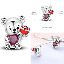 Load image into Gallery viewer, 925 Sterling Silver Pink Butterfly &amp; Luminous Firefly Charm – Dangle Bead for Bracelet or Necklace | Elegant DIY Jewelry Gift for Women
